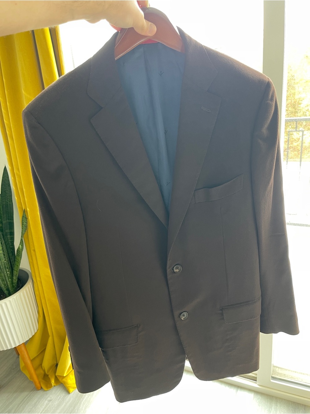42L Isaia Napoli Aquacashmere Brown Blazer - Sport Coat Suit Jacket